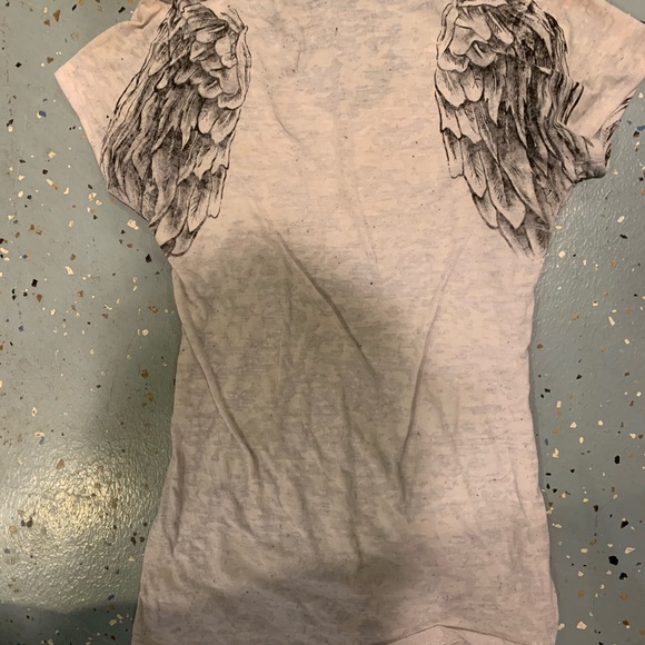 White see through angel wing T-shirt - Picture 3 of 3